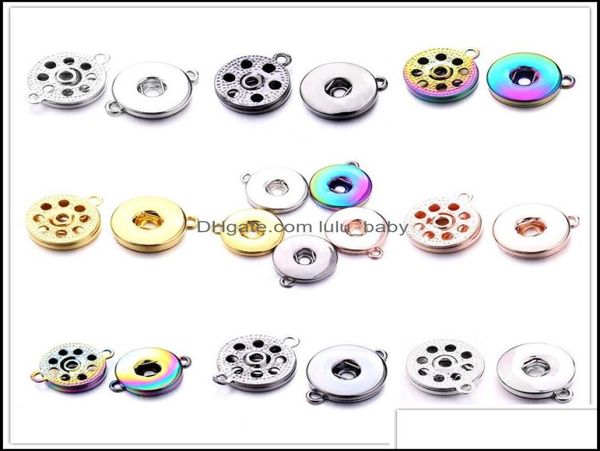 

charms jewelry findings components mixed metal 18mm ginger snap button base pendant for diy snaps buttons necklace bracelet access7307979, Bronze;silver