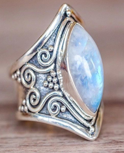 

vintage silver big stone ring for women fashion bohemian boho jewelry5769308