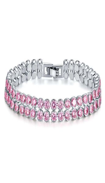 

charm bracelets womens crystal bangle gold silver plated jewelry zircon double row zirconium inlaid drop real8560943, Golden;silver