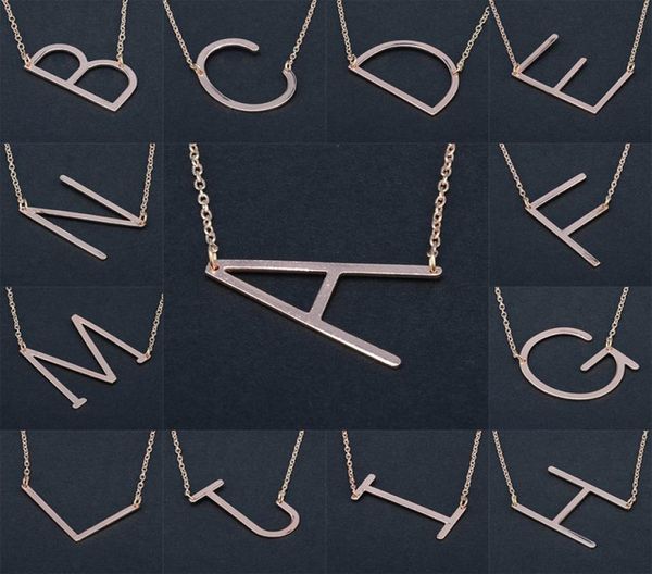 

stainless steel az english alphabet initial necklace silver gold plated capital letter pendant fashion jewelry for women drop shi2834716