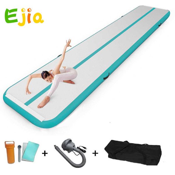 

6m 10/20cm thickness inflatable gymnastics tumbling air track mat for practice/ gymnastics/beach/park/home use
