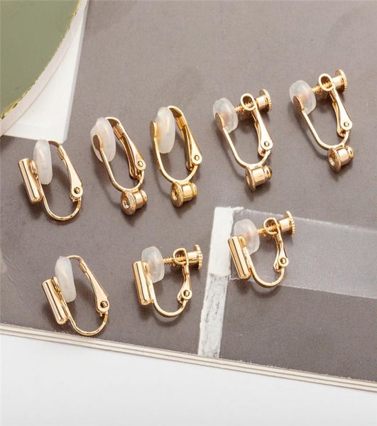 

clip on earrings converter silver gold open hoop for diy studs pierced earrings women men fashion jewelry will and sandy gift9605124