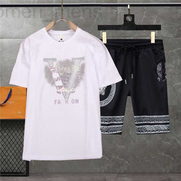 

men's tracksuits designer fashion sportswear women's designer summer t-shirt shorts printed set casual street trset breathable m5g, Gray