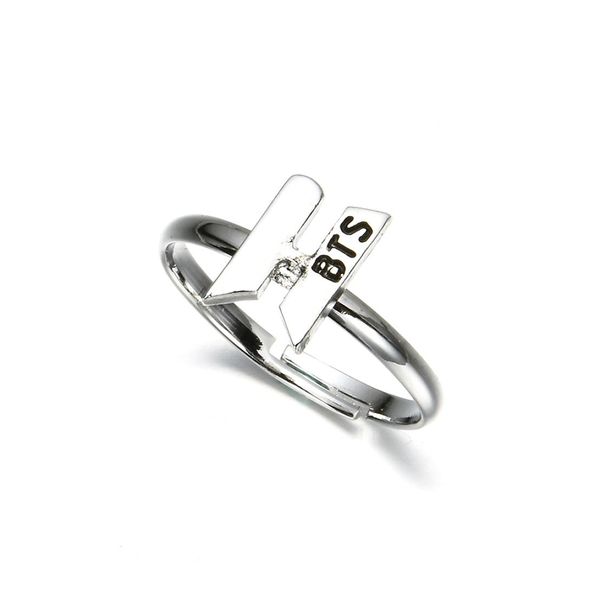 

1 pcs fashion kpop bts got7 wanna one twice bangtan boys women finger ring adjustable jewelry5274787, Golden;silver