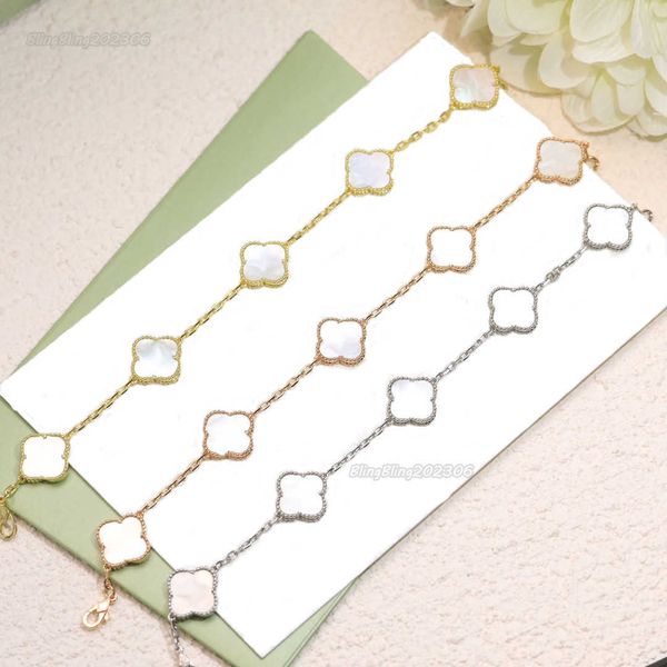 

4a lady designer charm clover bracelets designer bangles jewelry dance party women superior quality, Golden;silver