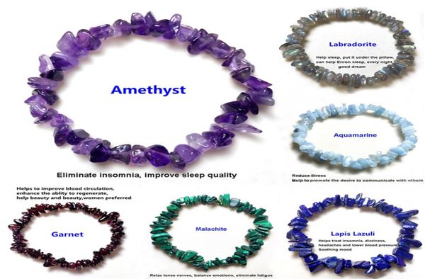 

irregular natural crystals 7 chakras stone bracelets beads pink quartz amethyst aventurine jewelry making diy adjustable string fo1687957, Golden;silver