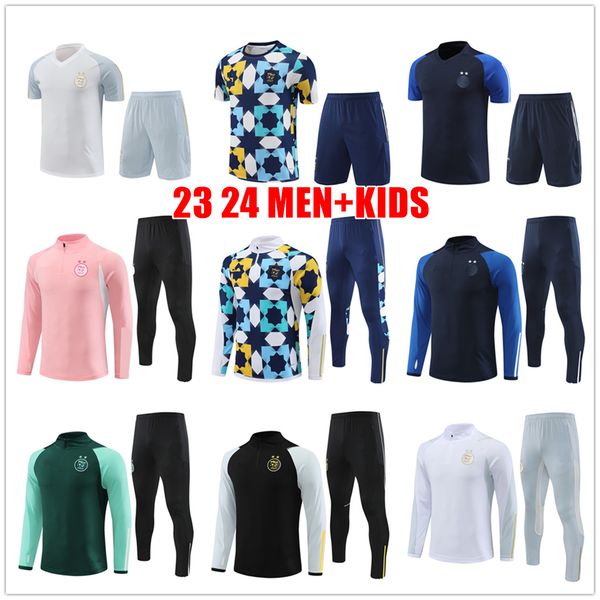 

2023 algeria tracksuits mahrez soccer jerseys men and kids training suit 23/24 new style algerie football bounedjah survetement maillot de f, Black