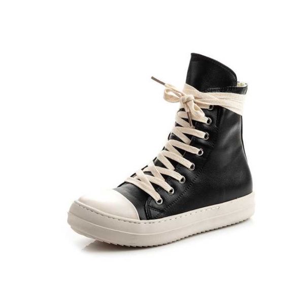 

luxury designer shoes high rick canvas shoes mens casual shoes black male sneakers lace-up owens designer women sneaker