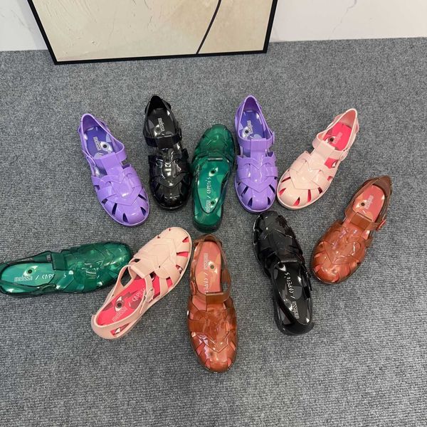 

melissa love roman comfortable flat sandals jelly summer beach, Black