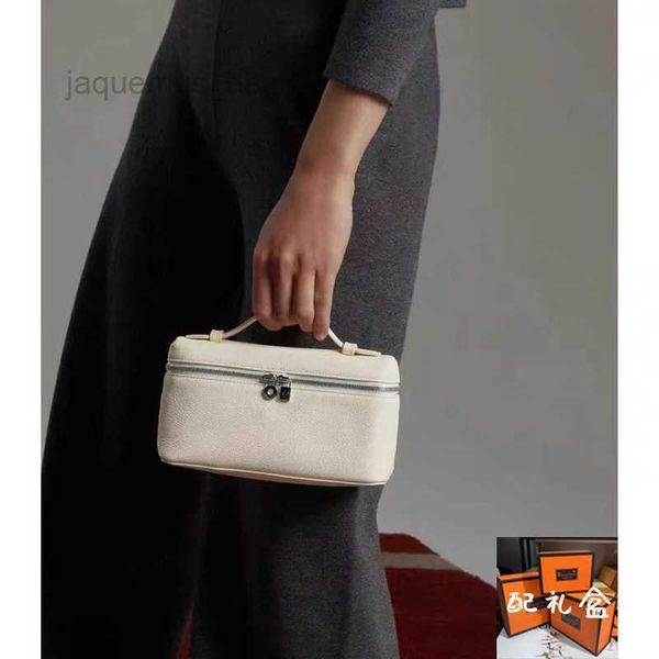

loro * piana bag lp19 genuine leather women's bag niche temperament portable lunch box bag summer simple layer cowhide single shoulder