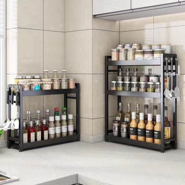 

kitchen with wheel 3 layer beautiful stainless steel high temperature baking paint household microwave rack kitchen shelf clean kitchen stor