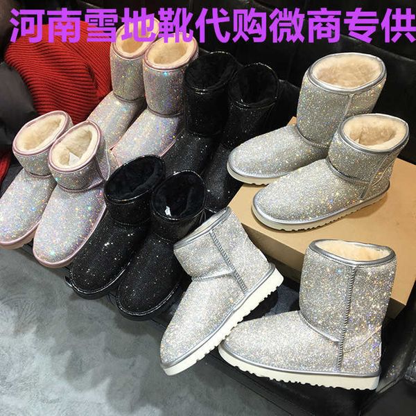 

ug tasman slippers chestnut fur slides sheepskin shearling tazz mules women men ultra mini platform boot slip-on shoes suede upper comfort f, Black