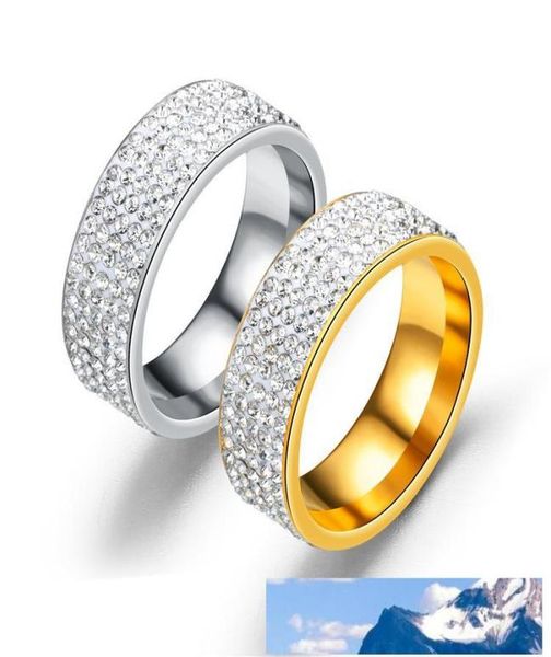

8mm titanium steel carbide ring with rhinestone mens and women wedding ring band us size 6 to 13 colour gold silver8067207, Silver