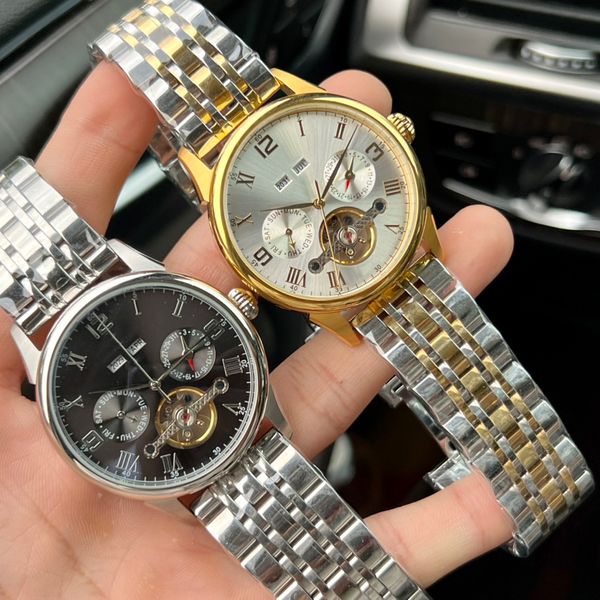 

2023new hollow carved design mens watch luxury designer watches 42mm neutral automatic mechanical waterproof watchs no box, Slivery;brown