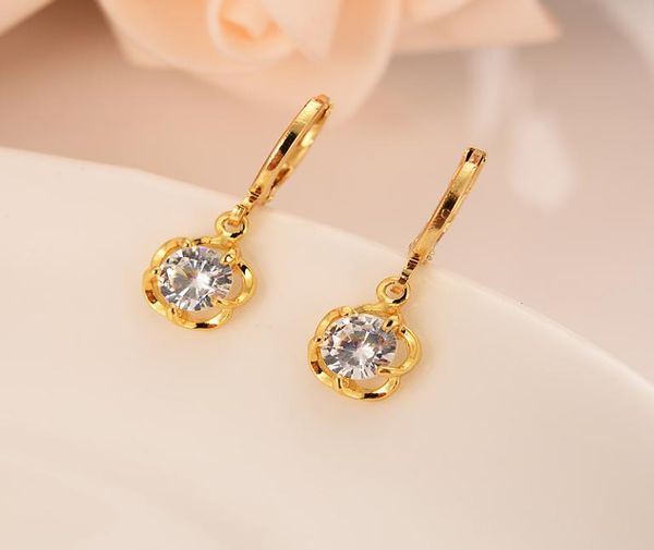 

lovely 24karat goldplated flower wave diamondencrusted personality simple dubai indian ball jewelry earrings wedding engagement9472006, Golden;silver