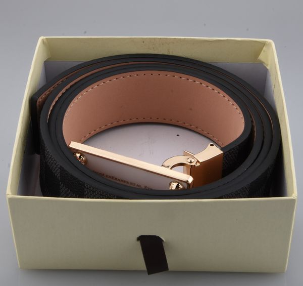 

designer belt for men and women belt 3.8cm width belt brand rectangle l buckle v luxury plaid fashion woman belts designer men belts with bo, Black;brown