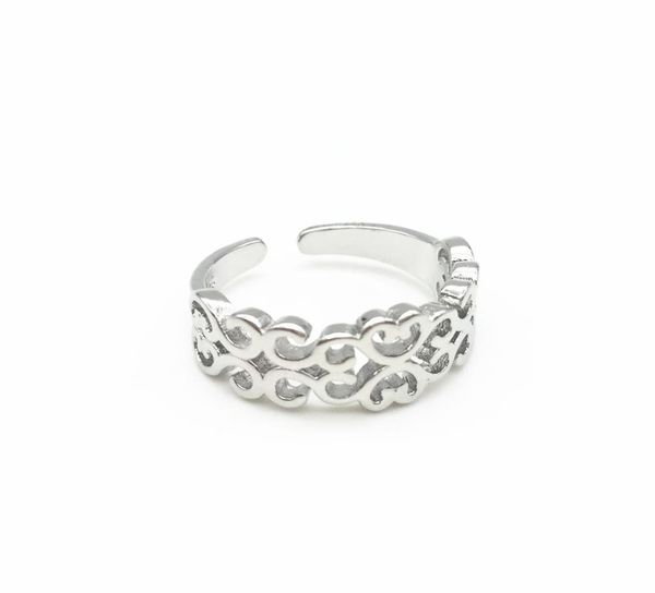 

omhxzj whole band rings european fashion woman man party wedding gift silver vintage hollow open 925 sterling silver ring rr267783416