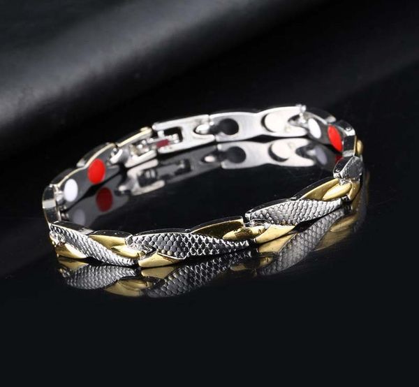 

dragon scales magnets bracelet bangle cuff women mens bracelets wristband fashion jewelry will and sandy gift2858173, Black