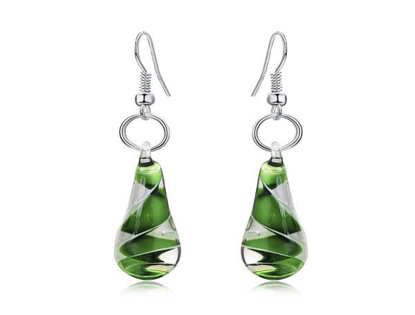 

murano glass earring inspiration baroque art lampwork waterdrop glazed earrings jewelry for women gift long dangle earrings4338334, Silver