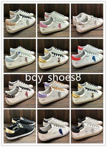 

new fashion golden designer shoes super star brand casual new release luxury shoes italy women sneakers iuxury sequin classic goose white do, Black