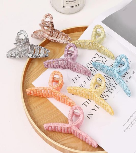 

fashion woman girls acrylic hair claws clamps headwear korean ink pattern big size women hair accessories ornament6628134, Slivery;golden