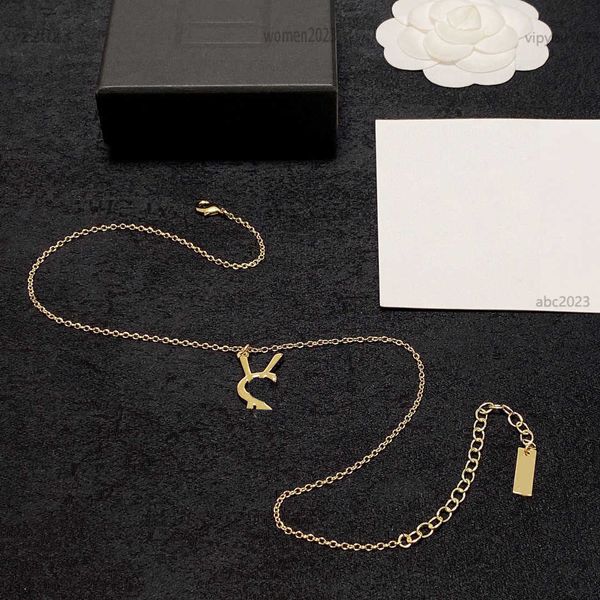 

designer women pendant necklaces jewelry logo steel seal letter combination shape pendant necklace #including box preferred gift, Silver