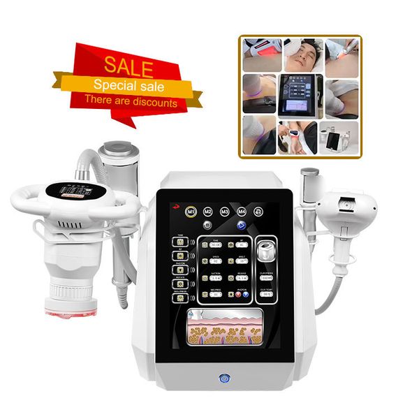 

4in1 body slimming rf rotating 360 degree cavitation vacuum roller rf vacuum rf skin tightening machine