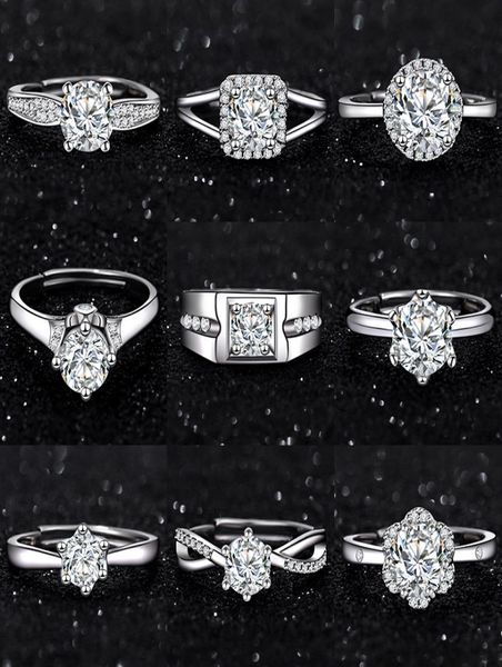 

wedding band rings women engagement gift imitation moissanite jewelry8161521, Silver
