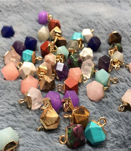 

diy natural stone gold plated handmade pendant necklaces with chain for women men fashion party club decor jewelry7109704, Silver
