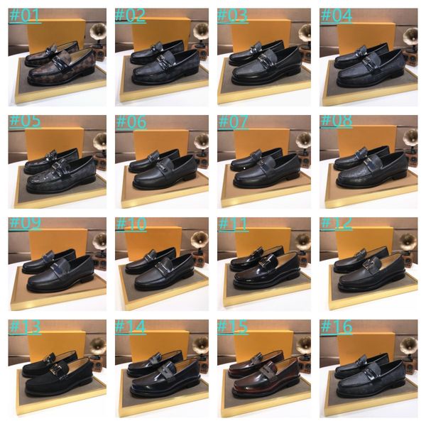 

20 style luxury mens loafers shoe luxury double monk strap man dress shoes patent leather designer shoes men office, Black