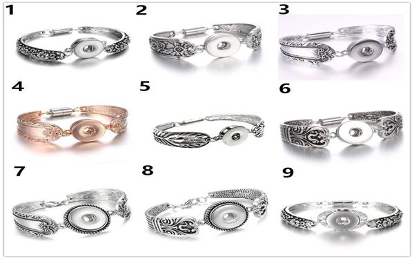 

fashion 18mm snaps button bracelet diy jewelry ginger snap metal silver bangles wristband fit men women gifts8217486, Black