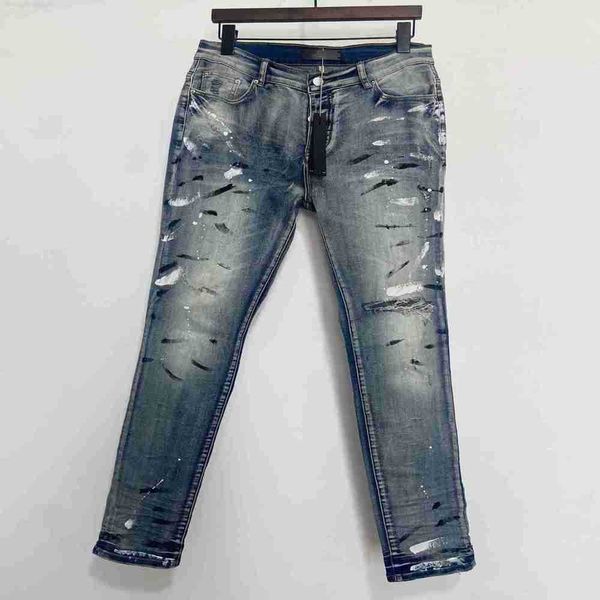 

mens jean designer jeans man slim casual zipper trousers for male trouser cashew flower patch hip denim pants black cargo