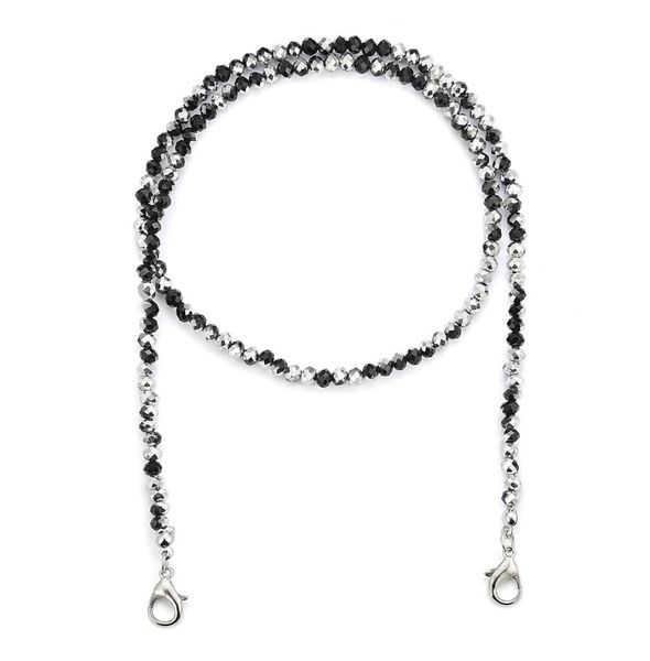 

4mm small faceted crystal glass beads face lanyard masked chains for masks holder eyeglass straps face chain hanger cords string n6495921, Silver
