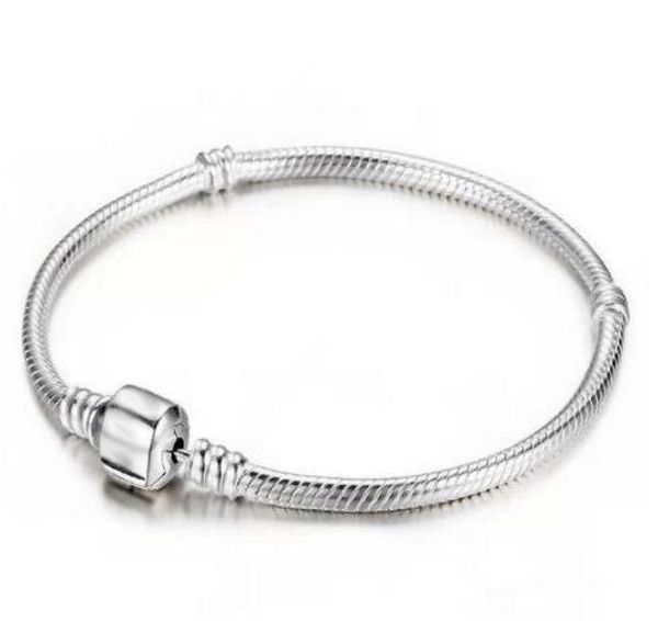 

925 silver bracelet 16cm23cm snake chains diy jewelry accessories fit european style beads4319201, Black