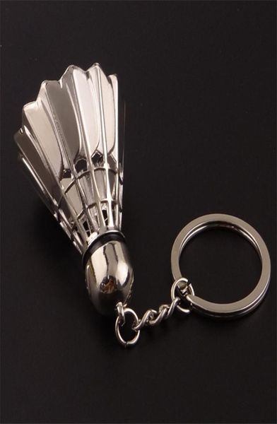 

keychain souvenirs ball keyrings badminton football basketball key ring charm holder men women model gifts fashion jewelry chain f1277060, Slivery;golden