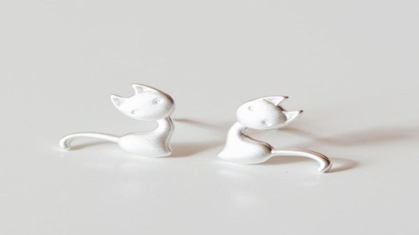 

fashion mini cute cat stud earrings vogue silver ear studs earrings female minimalist charm jewelry for women wedding party access5750495, Golden;silver