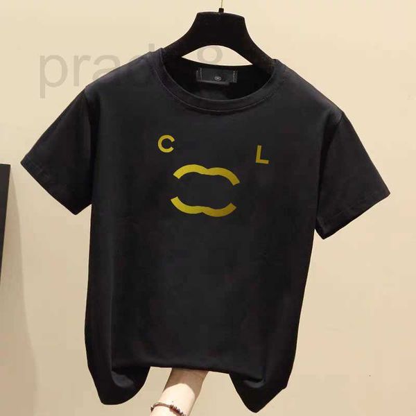 

women's t-shirt designer version womens advanced france milan trendy clothing c letter graphic print couple fashion cotton round neck 4, White