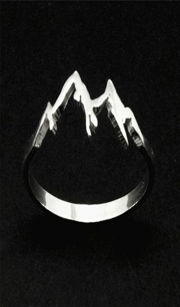 

fashion creative mountain range ring nature motivation jewelry hiking snowboard lover gift bijoux femme x7m28588553, Slivery;golden