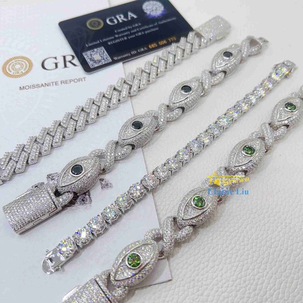 

fine jewelry luxury sterling silver vvs moissanite gold rapper cuban link chain