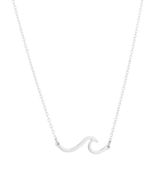 

whole wave necklace charms pendant beach surfer jewelry for women ocean wave charm choker designer necklace collar iced out ch3638227, Silver