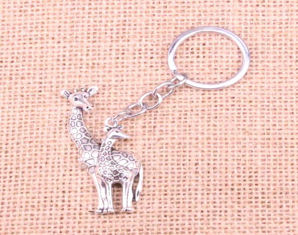 

5422mm giraffe deer keychain new fashion handmade metal keychain party gift dropship jewellery4785120, Slivery;golden