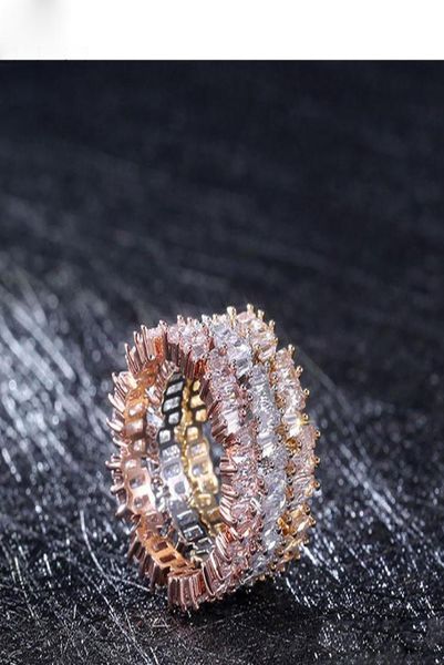 

valentine039s day rainbow cz classic engagement wedding stack rings for women irregular zircon rings jewelry7972980, Silver