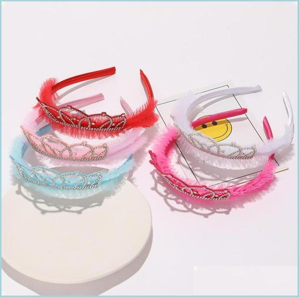 

headbands fashion child rhinestones hair hoop princess headband girls accessories simple headwear crown tiara cosplay party whole22004092, Silver