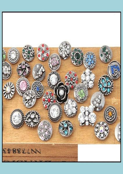

charm bracelets jewelry 12mm snap button mixed style diy interchangeable chunk fit noosa ginger whole drop delivery 2021 w29rt8122497, Golden;silver