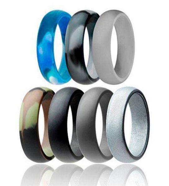 

silicone wedding ring flexible silicone oring wedding comfortable fit lightweigh ring for mens multicolor comfortable design kka22172141, Slivery;golden