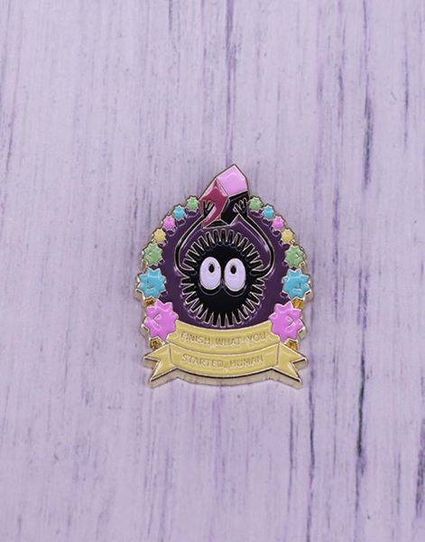 

cute little sootball sprite and his adorable work ethic pin is just for you2510226, Gray