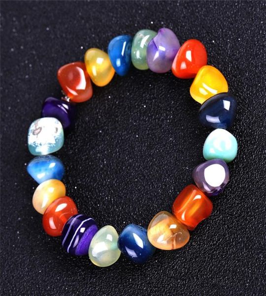 

irregular agate natural stone strand bracelet women mens bracelets bead charm fashion jewelry will and sandy gift1526210, Black