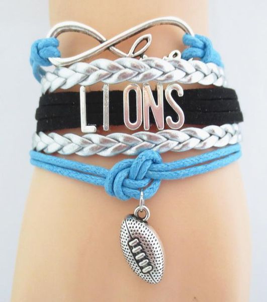 

jewelry infinity love lions football team bracelet friendship bracelets b090617627827, Golden;silver