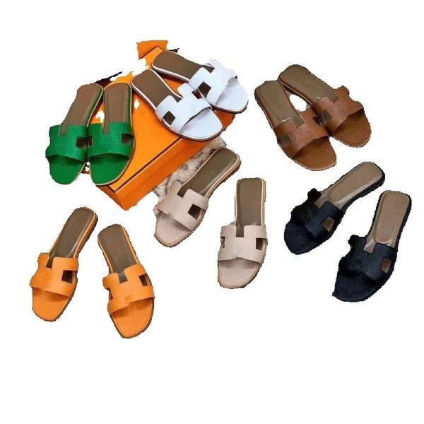 

h women summer alligator b leather sandals beach slippers leather flip flops sandali high heels women fashion design orange worn, Black