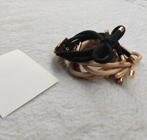 

new elastic grid hair ties with c symbol metal hair rope accessories with paper card1033541, Pink